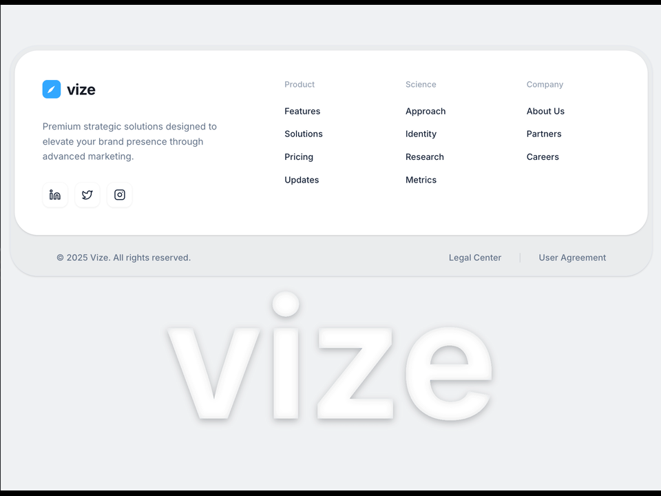 “Vize Footer”｜来源 MotionSites｜原分类 网站